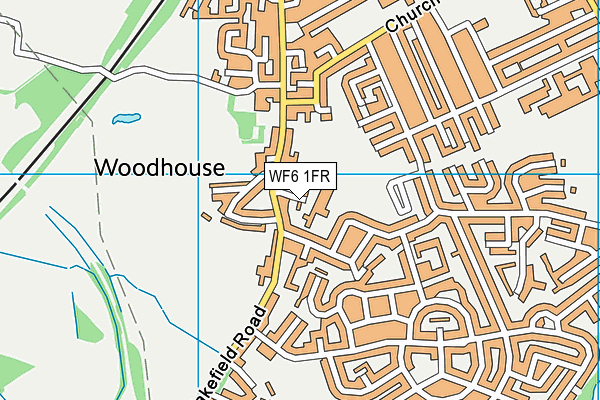 WF6 1FR map - OS VectorMap District (Ordnance Survey) WF6 1FR map - OS VectorMap District (Ordnance Survey)