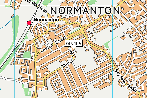 WF6 1HA map - OS VectorMap District (Ordnance Survey) WF6 1HA map - OS VectorMap District (Ordnance Survey)