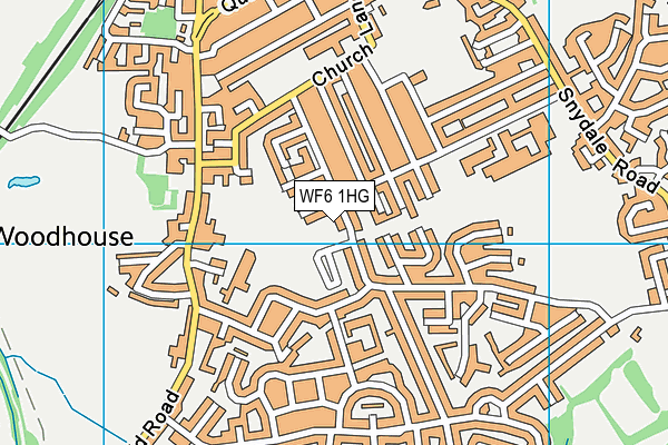 WF6 1HG map - OS VectorMap District (Ordnance Survey) WF6 1HG map - OS VectorMap District (Ordnance Survey)