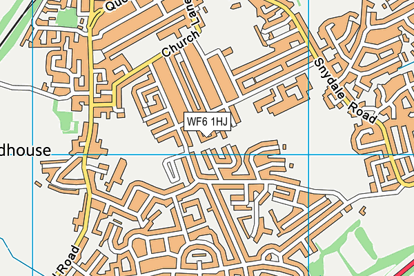 WF6 1HJ map - OS VectorMap District (Ordnance Survey) WF6 1HJ map - OS VectorMap District (Ordnance Survey)