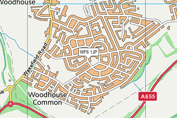 WF6 1JP map - OS VectorMap District (Ordnance Survey) WF6 1JP map - OS VectorMap District (Ordnance Survey)