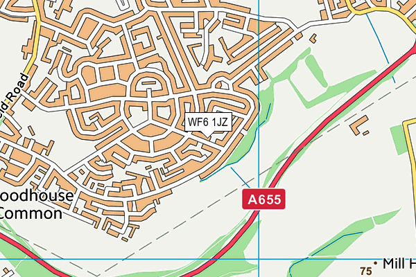WF6 1JZ map - OS VectorMap District (Ordnance Survey) WF6 1JZ map - OS VectorMap District (Ordnance Survey)