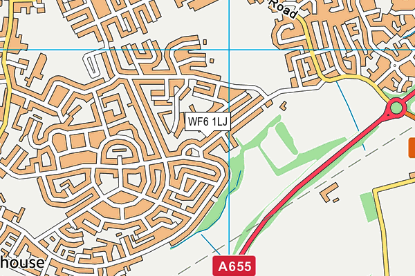 WF6 1LJ map - OS VectorMap District (Ordnance Survey) WF6 1LJ map - OS VectorMap District (Ordnance Survey)