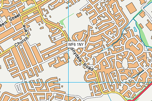 WF6 1NY map - OS VectorMap District (Ordnance Survey) WF6 1NY map - OS VectorMap District (Ordnance Survey)