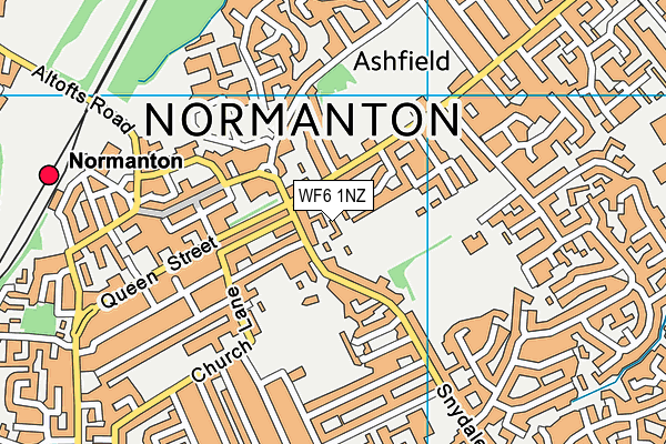 WF6 1NZ map - OS VectorMap District (Ordnance Survey) WF6 1NZ map - OS VectorMap District (Ordnance Survey)
