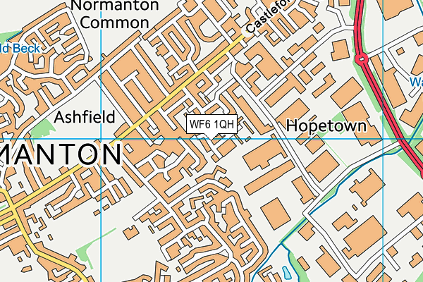 WF6 1QH map - OS VectorMap District (Ordnance Survey) WF6 1QH map - OS VectorMap District (Ordnance Survey)