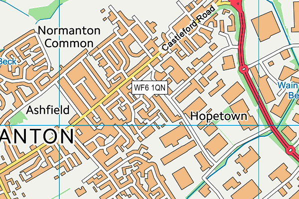 WF6 1QN map - OS VectorMap District (Ordnance Survey) WF6 1QN map - OS VectorMap District (Ordnance Survey)