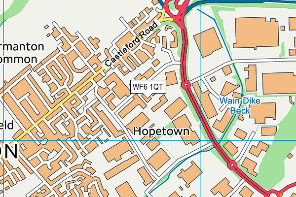 WF6 1QT map - OS VectorMap District (Ordnance Survey) WF6 1QT map - OS VectorMap District (Ordnance Survey)