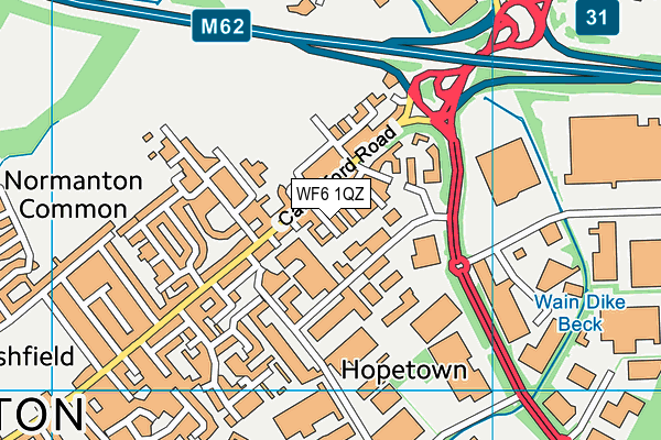 WF6 1QZ map - OS VectorMap District (Ordnance Survey) WF6 1QZ map - OS VectorMap District (Ordnance Survey)
