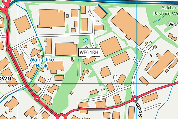 WF6 1RH map - OS VectorMap District (Ordnance Survey) WF6 1RH map - OS VectorMap District (Ordnance Survey)