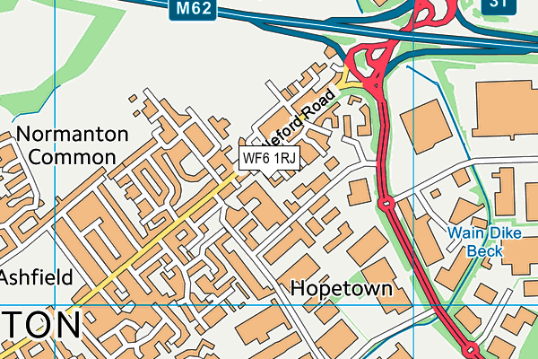 WF6 1RJ map - OS VectorMap District (Ordnance Survey) WF6 1RJ map - OS VectorMap District (Ordnance Survey)