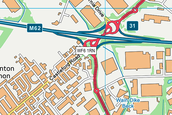 WF6 1RN map - OS VectorMap District (Ordnance Survey) WF6 1RN map - OS VectorMap District (Ordnance Survey)