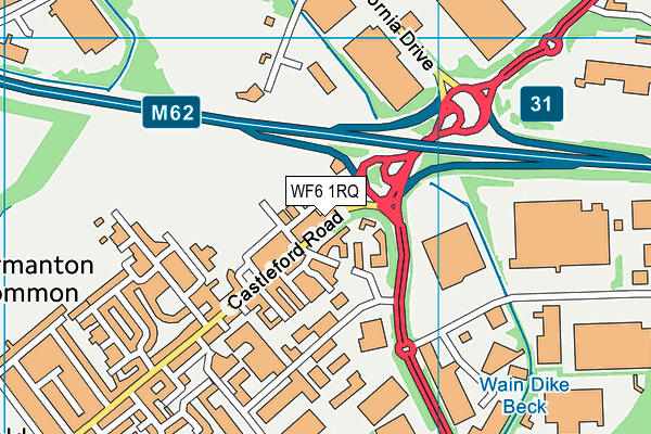 WF6 1RQ map - OS VectorMap District (Ordnance Survey) WF6 1RQ map - OS VectorMap District (Ordnance Survey)