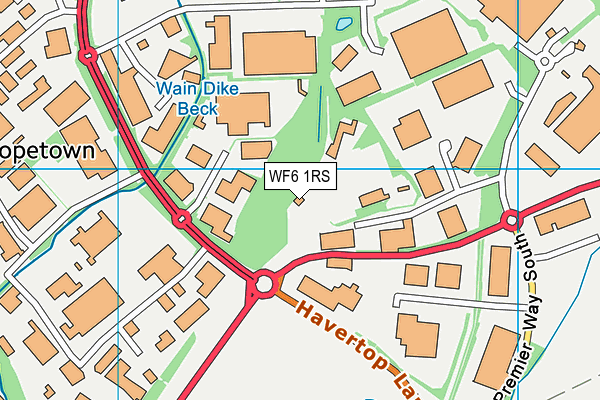 WF6 1RS map - OS VectorMap District (Ordnance Survey) WF6 1RS map - OS VectorMap District (Ordnance Survey)