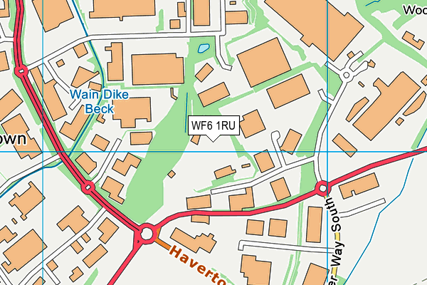 WF6 1RU map - OS VectorMap District (Ordnance Survey) WF6 1RU map - OS VectorMap District (Ordnance Survey)