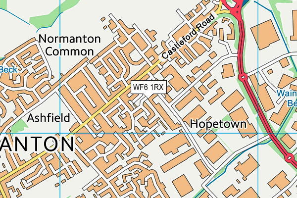 WF6 1RX map - OS VectorMap District (Ordnance Survey) WF6 1RX map - OS VectorMap District (Ordnance Survey)