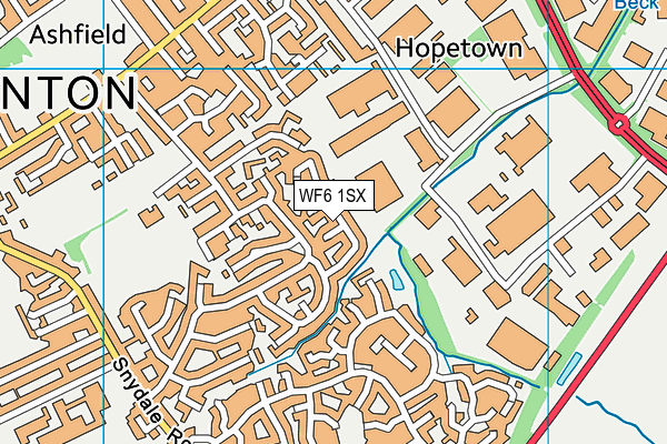 WF6 1SX map - OS VectorMap District (Ordnance Survey) WF6 1SX map - OS VectorMap District (Ordnance Survey)