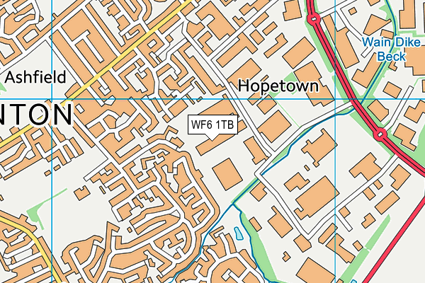 WF6 1TB map - OS VectorMap District (Ordnance Survey) WF6 1TB map - OS VectorMap District (Ordnance Survey)