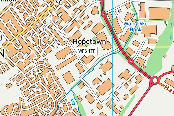 WF6 1TF map - OS VectorMap District (Ordnance Survey) WF6 1TF map - OS VectorMap District (Ordnance Survey)