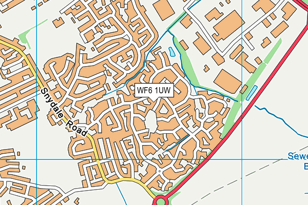 WF6 1UW map - OS VectorMap District (Ordnance Survey) WF6 1UW map - OS VectorMap District (Ordnance Survey)
