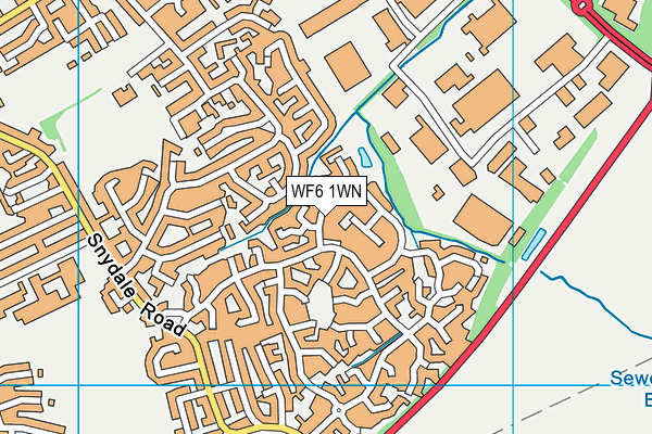 WF6 1WN map - OS VectorMap District (Ordnance Survey) WF6 1WN map - OS VectorMap District (Ordnance Survey)
