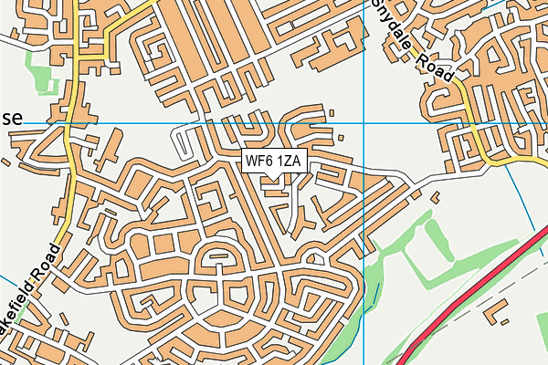 WF6 1ZA map - OS VectorMap District (Ordnance Survey) WF6 1ZA map - OS VectorMap District (Ordnance Survey)