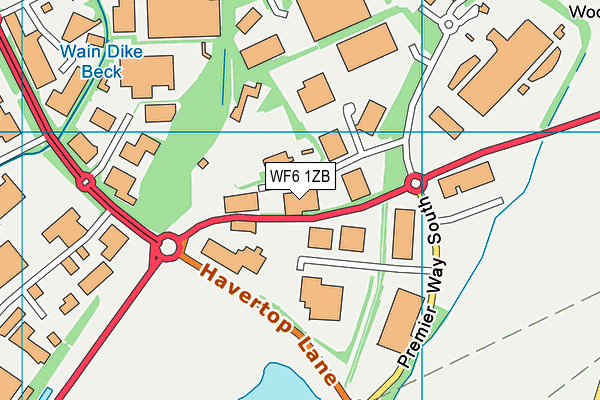 WF6 1ZB map - OS VectorMap District (Ordnance Survey) WF6 1ZB map - OS VectorMap District (Ordnance Survey)