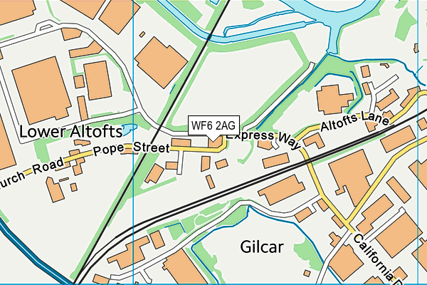 WF6 2AG map - OS VectorMap District (Ordnance Survey) WF6 2AG map - OS VectorMap District (Ordnance Survey)