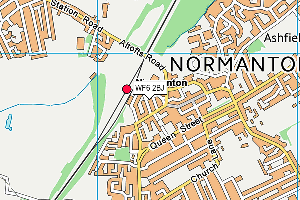 WF6 2BJ map - OS VectorMap District (Ordnance Survey) WF6 2BJ map - OS VectorMap District (Ordnance Survey)