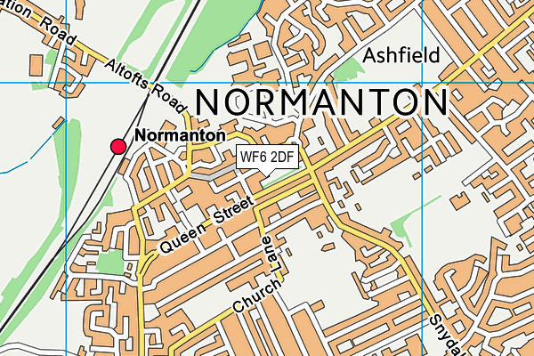 WF6 2DF map - OS VectorMap District (Ordnance Survey) WF6 2DF map - OS VectorMap District (Ordnance Survey)