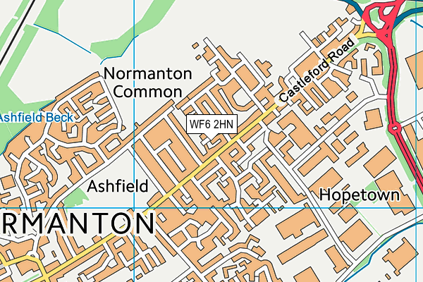 WF6 2HN map - OS VectorMap District (Ordnance Survey) WF6 2HN map - OS VectorMap District (Ordnance Survey)