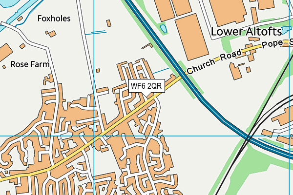 WF6 2QR map - OS VectorMap District (Ordnance Survey) WF6 2QR map - OS VectorMap District (Ordnance Survey)