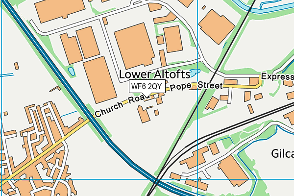WF6 2QY map - OS VectorMap District (Ordnance Survey) WF6 2QY map - OS VectorMap District (Ordnance Survey)
