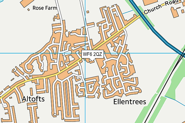 WF6 2QZ map - OS VectorMap District (Ordnance Survey) WF6 2QZ map - OS VectorMap District (Ordnance Survey)