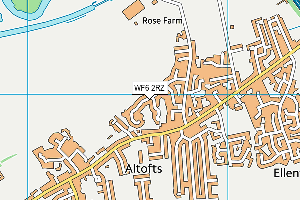 WF6 2RZ map - OS VectorMap District (Ordnance Survey) WF6 2RZ map - OS VectorMap District (Ordnance Survey)