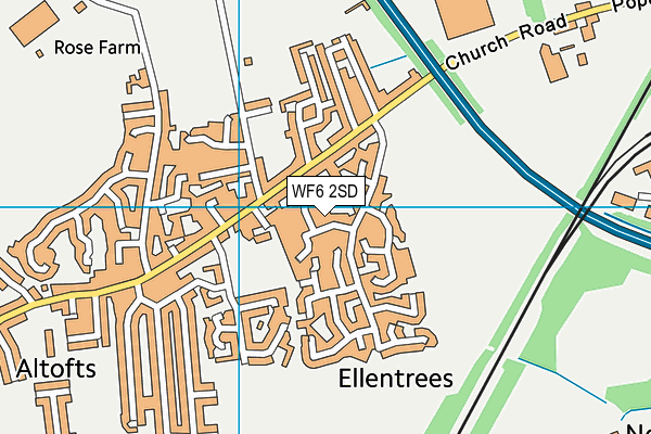 WF6 2SD map - OS VectorMap District (Ordnance Survey) WF6 2SD map - OS VectorMap District (Ordnance Survey)