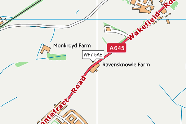 WF7 5AE map - OS VectorMap District (Ordnance Survey) WF7 5AE map - OS VectorMap District (Ordnance Survey)