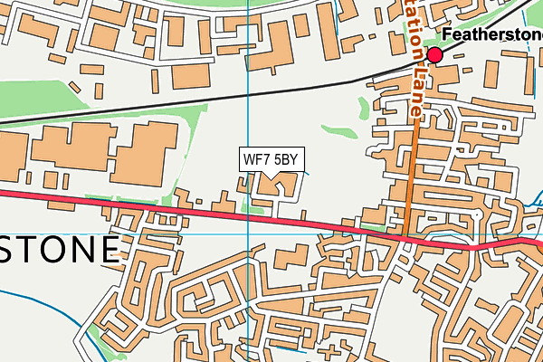 WF7 5BY map - OS VectorMap District (Ordnance Survey) WF7 5BY map - OS VectorMap District (Ordnance Survey)