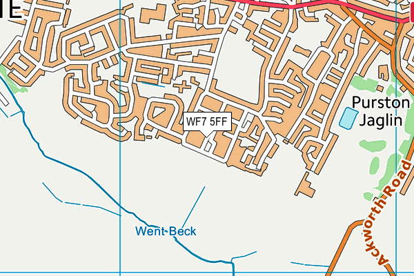 WF7 5FF map - OS VectorMap District (Ordnance Survey) WF7 5FF map - OS VectorMap District (Ordnance Survey)