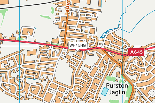 WF7 5HG map - OS VectorMap District (Ordnance Survey) WF7 5HG map - OS VectorMap District (Ordnance Survey)