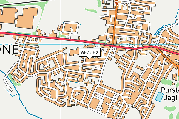 WF7 5HX map - OS VectorMap District (Ordnance Survey) WF7 5HX map - OS VectorMap District (Ordnance Survey)