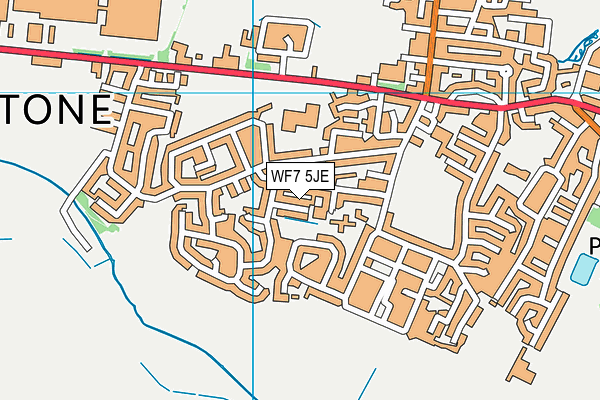 WF7 5JE map - OS VectorMap District (Ordnance Survey) WF7 5JE map - OS VectorMap District (Ordnance Survey)