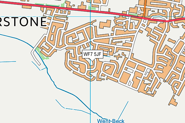 WF7 5JF map - OS VectorMap District (Ordnance Survey) WF7 5JF map - OS VectorMap District (Ordnance Survey)