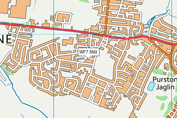 WF7 5NX map - OS VectorMap District (Ordnance Survey) WF7 5NX map - OS VectorMap District (Ordnance Survey)