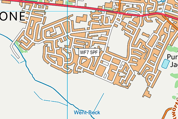 WF7 5PF map - OS VectorMap District (Ordnance Survey) WF7 5PF map - OS VectorMap District (Ordnance Survey)