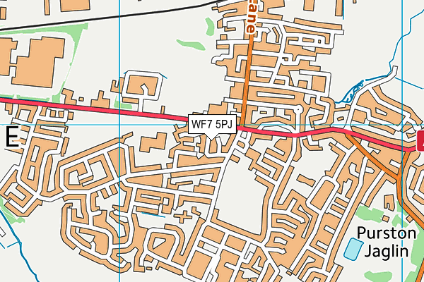 WF7 5PJ map - OS VectorMap District (Ordnance Survey) WF7 5PJ map - OS VectorMap District (Ordnance Survey)