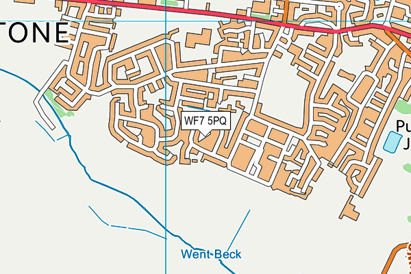 WF7 5PQ map - OS VectorMap District (Ordnance Survey) WF7 5PQ map - OS VectorMap District (Ordnance Survey)