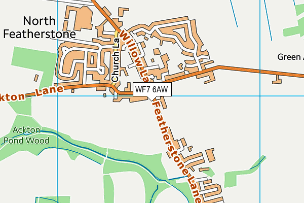 WF7 6AW map - OS VectorMap District (Ordnance Survey) WF7 6AW map - OS VectorMap District (Ordnance Survey)