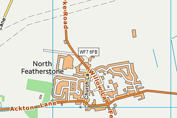 WF7 6FB map - OS VectorMap District (Ordnance Survey) WF7 6FB map - OS VectorMap District (Ordnance Survey)