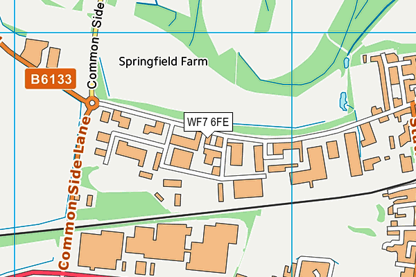 WF7 6FE map - OS VectorMap District (Ordnance Survey) WF7 6FE map - OS VectorMap District (Ordnance Survey)